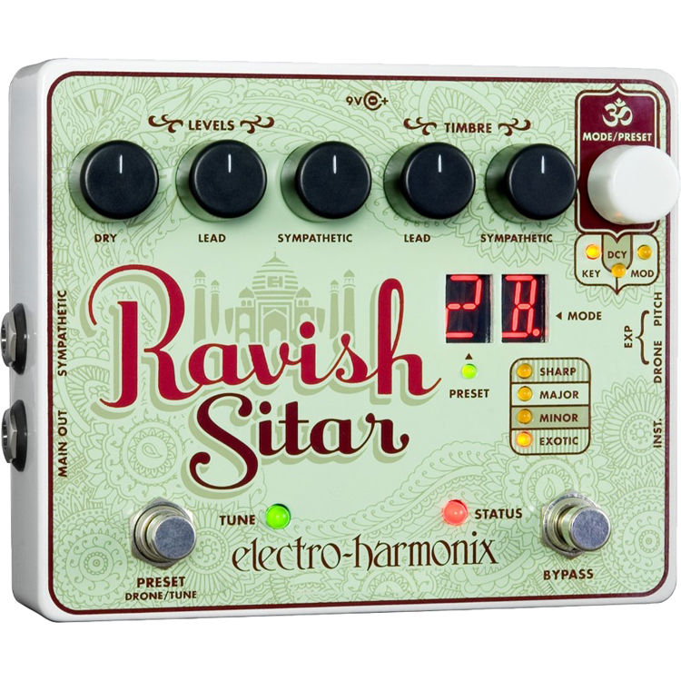 electro-harmonix Ravish Sitar シタール Electro-Harmonix RAVISH SITAR Sitar Emulator Pedal – Music