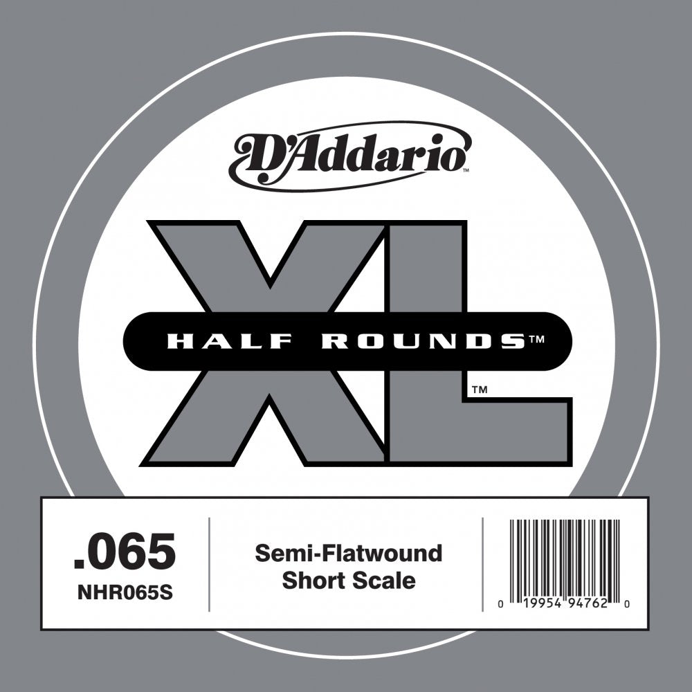 D'Addario NHR065S - SINGLE BASS HALF RND 065 SHORT