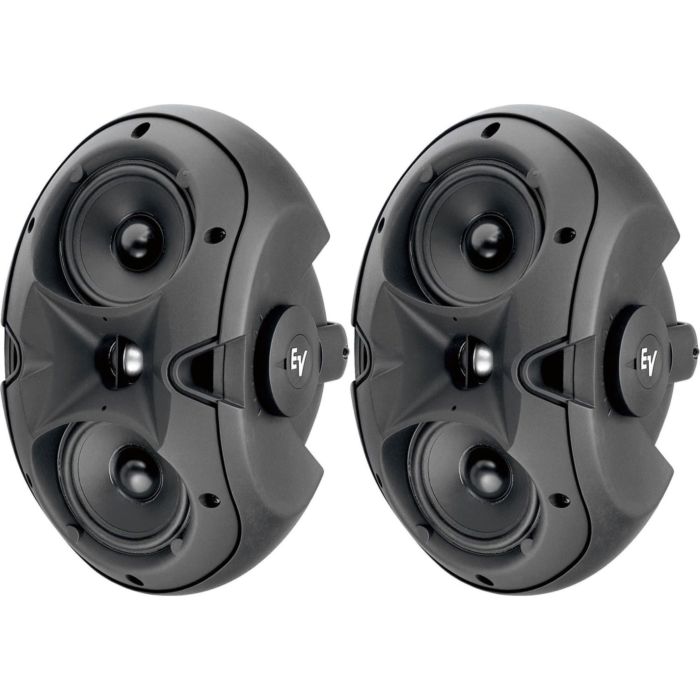 Electro-Voice EVID 4.2T 70V - Dual 4in Surface-Mount Speaker (Pair) (Black)
