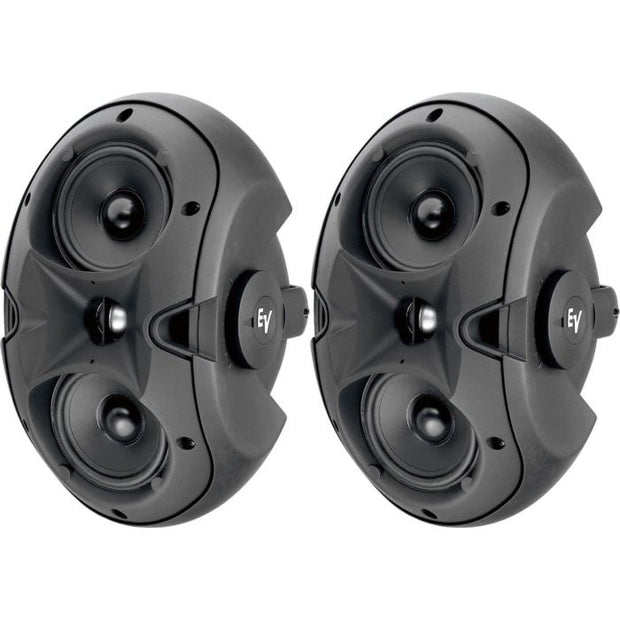 Electro-Voice EVID 4.2T 70V - Dual 4in Surface-Mount Speaker (Pair) (Black)