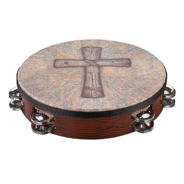 Remo TA-3010-81-SD049 - 10''Gospel Tambour Crosswin Snd Skynd,Pretun,Dbl Row,Ant.Fin