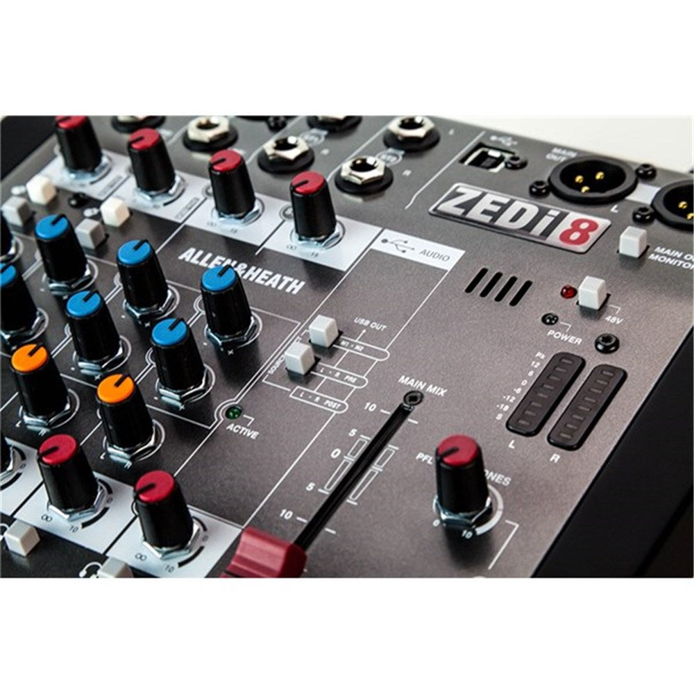 Allen & Heath ZEDi-8 Compact 8-Input Mixer w/USB