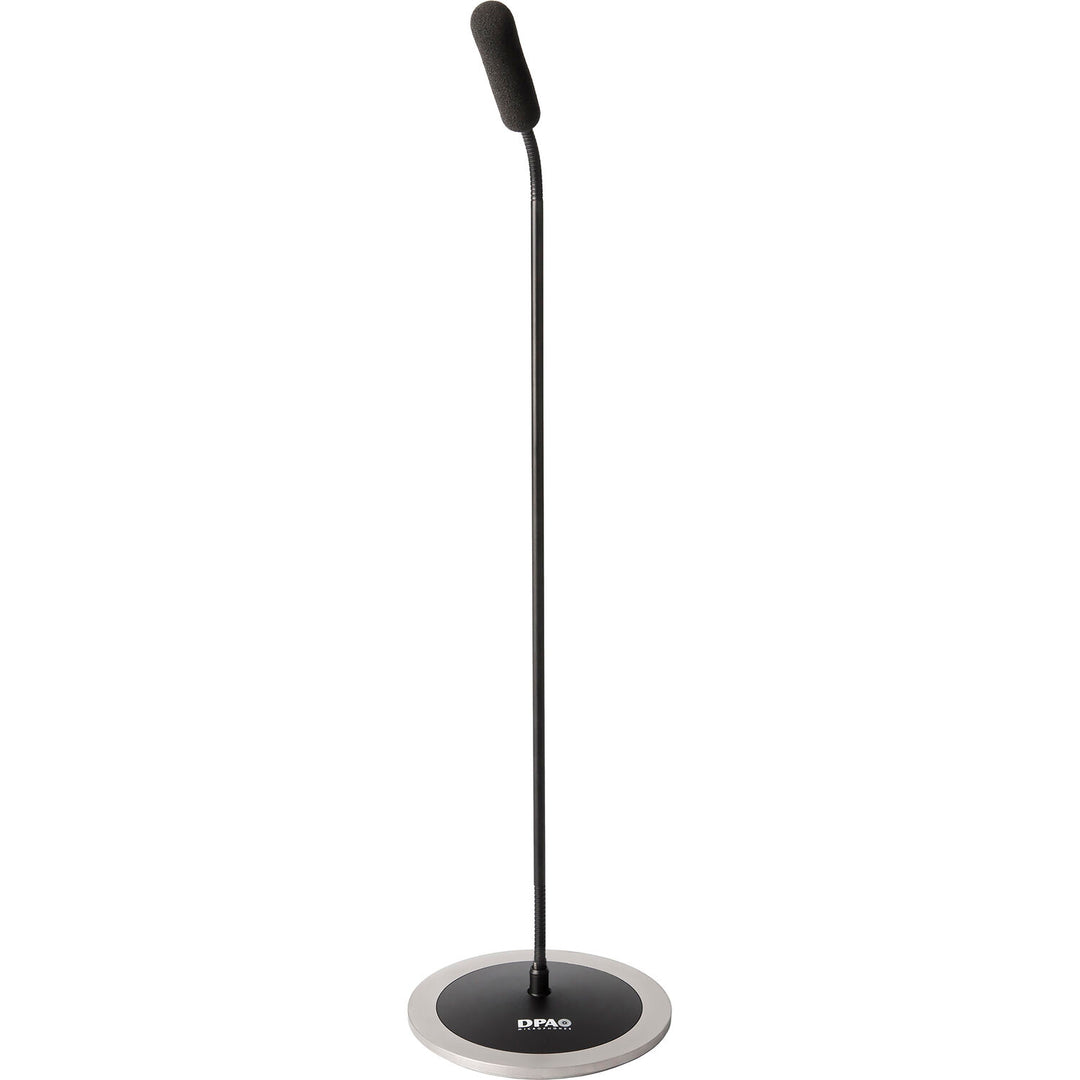 DPA Microphones 4098 CORE Supercardioid Tabletop Microphone w/ 17” Gooseneck, Base, and Unterminated Pigtail Leads - Black