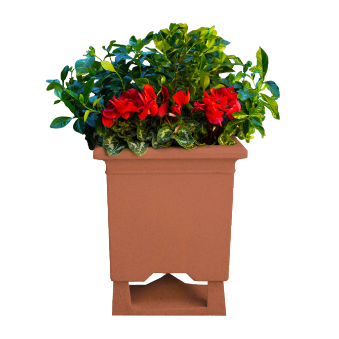 Rockustics Outdoor 6.5" Square Planter Speaker in Terra Cotta w/ SweetSpot