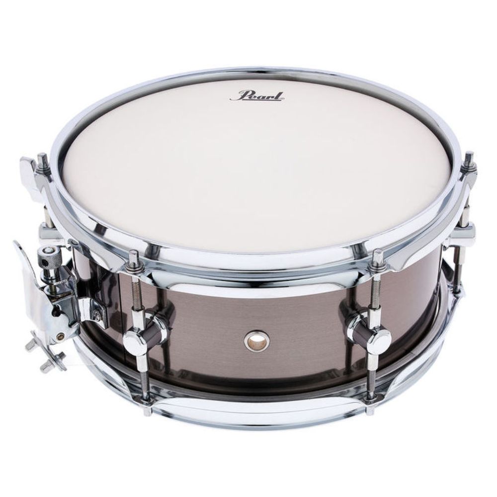 Pearl  Short Fuse 10''x4.5'' Snare Drum with Mount and Clamp  (Brushed Pewter)