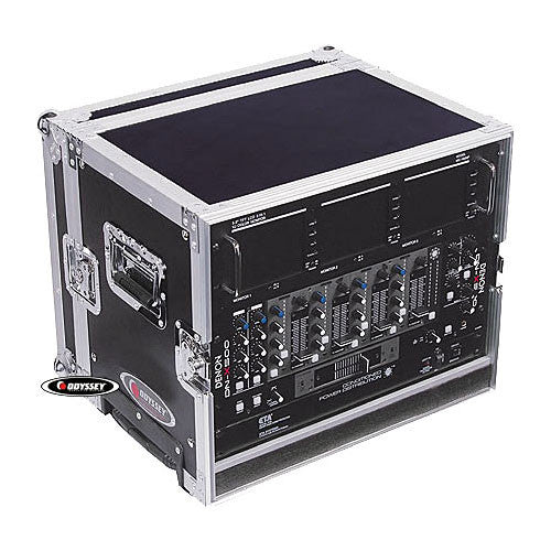 Odyssey FZER8HW Flight Zone Rolling Shallow Eight Space Special Effects Rack Case