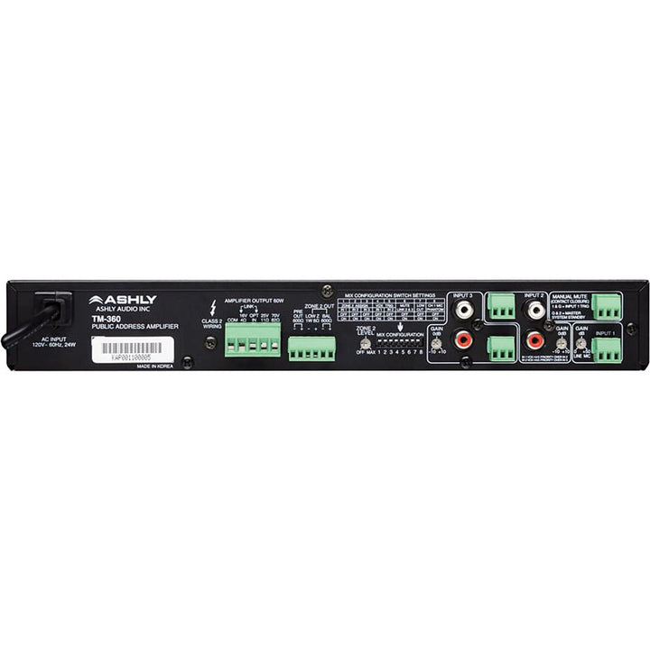 Ashly TM-360 Public Address Mixer/Amplifier