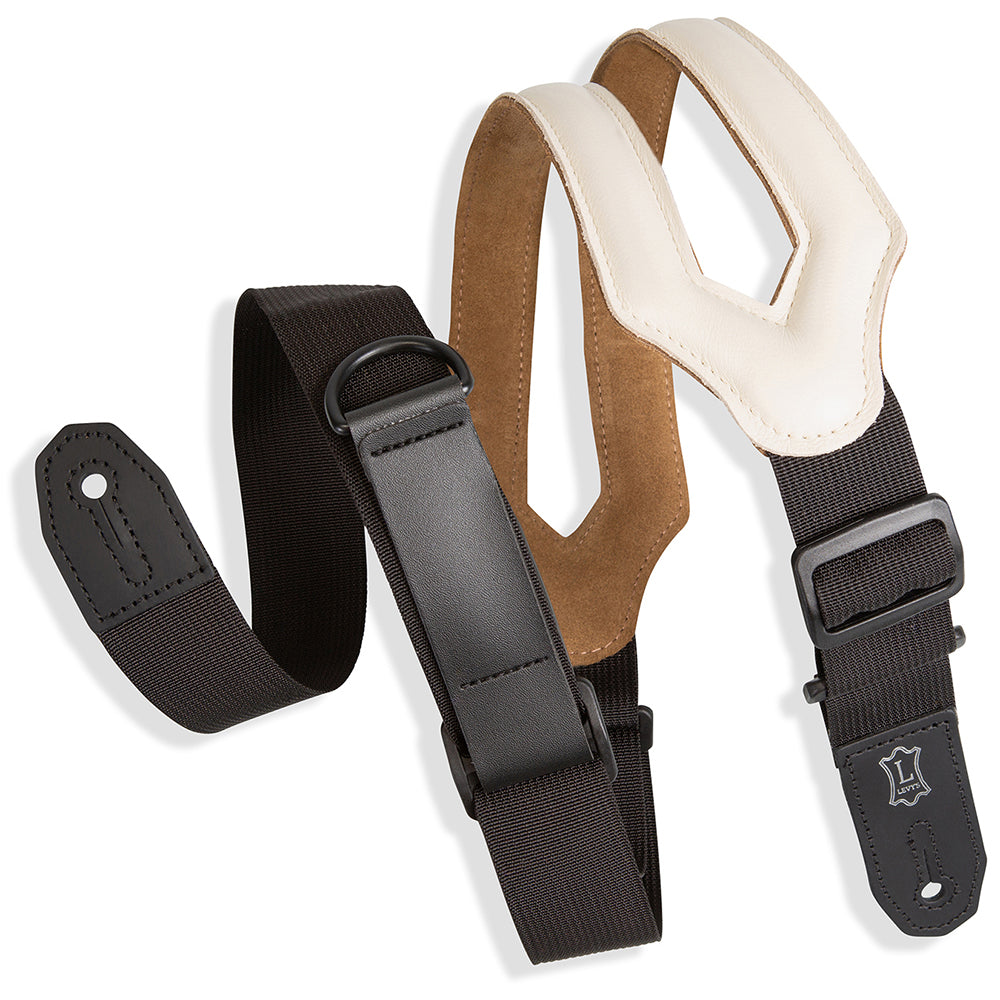 Levy’s MRHSS-CRM Right Height Ergonomic Padded Guitar Strap - Cream