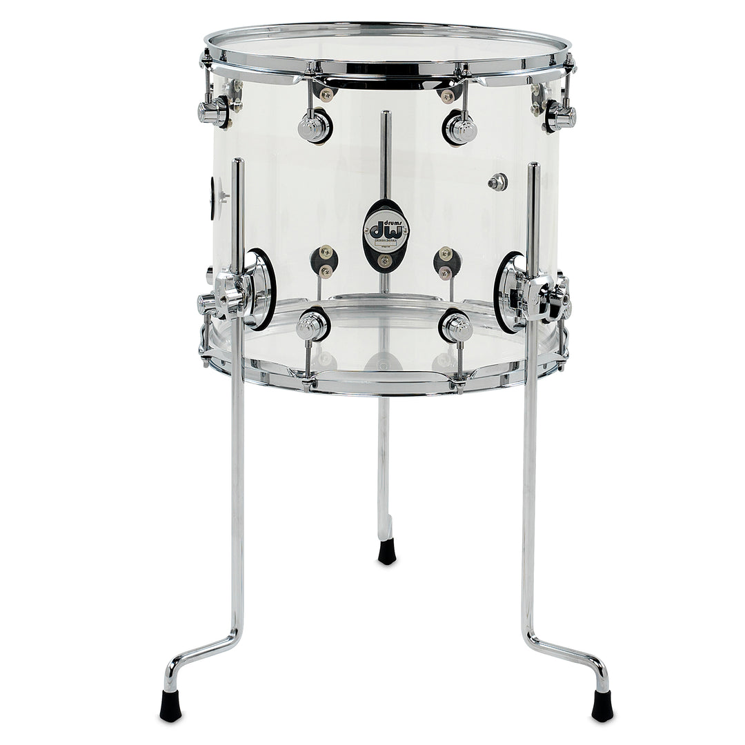 DW Design Series Floor Tom 12x14 Acrylic - Clear Acrylic