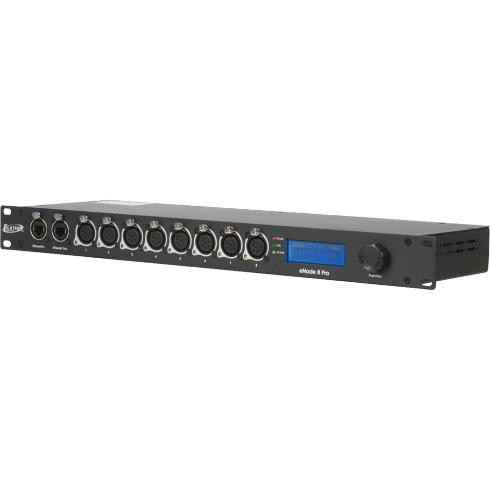 Elation ENODE-8-PRO - Ethernet Node with 8 DMX Ports plus 2 RJ45 Ports