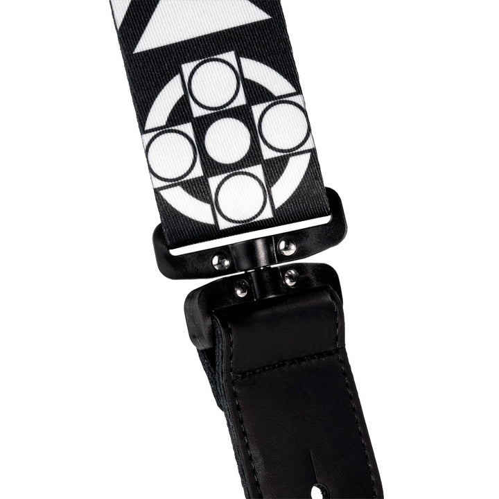 D'Addario Joe Satriani Polyester Swivel Guitar Strap - Black and White