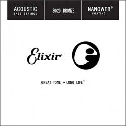 Elixir 15780 Acoustic Bass Strings NanoWeb Coated .080