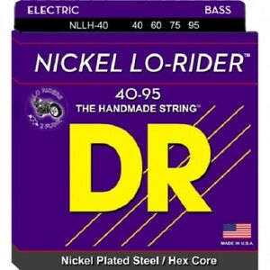 DR Strings NLLH-40 (Light- Light) - NICKEL LO-RIDER  - Nickel Plated Bass: 40, 60, 75, 95