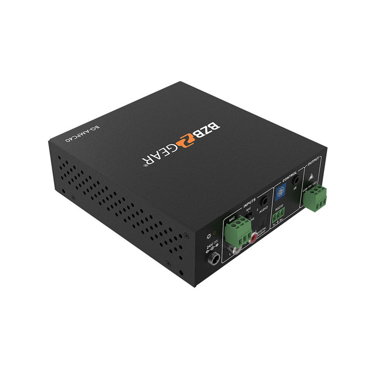 BZBGEAR - 40 Watt 70V Stereo/Mono 2CH Audio Amplifier