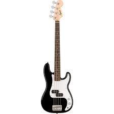Squier Mini Precision Bass Laurel Fingerboard Electric Bass Guitar - Black