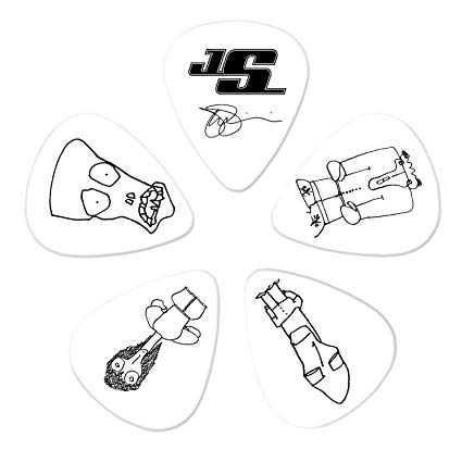 D'Addario 1CWH6-10JS - 10 SATRIANI-PICK-WHITE- HEAVY