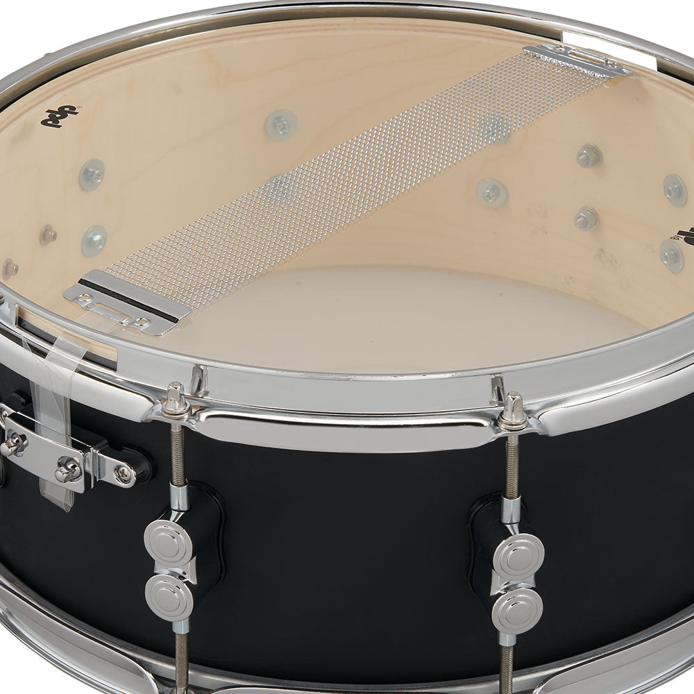 PDP Concept Maple Finish Ply 5.5x14 Snare Drum w/ Chrome Hardware - Satin Black