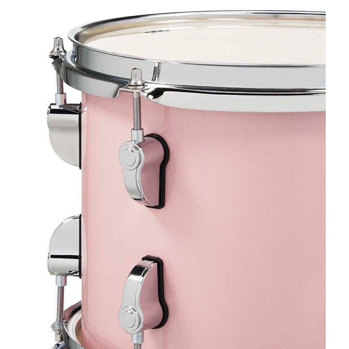 PDNY1604PR- PDP New Yorker 4-Piece Kit FinishPly Shell Pack (14x16 w/ BDM, 8x10, 12x13FT, 5x14 Snare) - Pale Rose Sparkle
