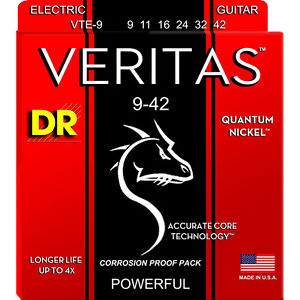 DR Strings VTE-9 (Light) - VERITAS with A.C.T. Electric 9, 11, 16, 24, 32, 42