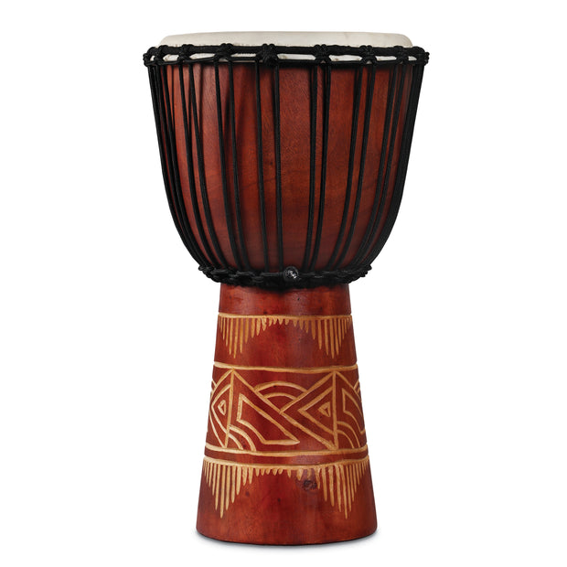 LP LP713MR - World Beat Wood Art Medium Djembe, Red W Nat