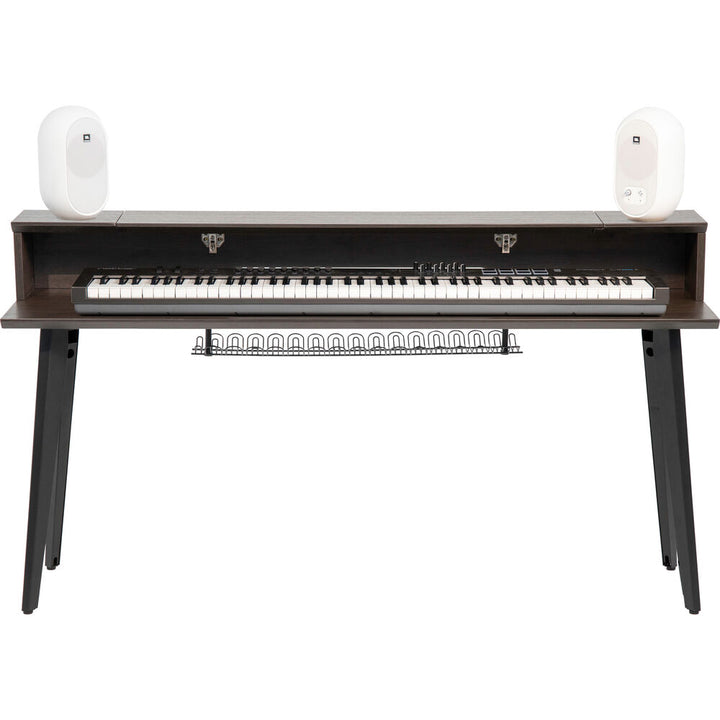 Gator Elite Furniture Series 88-Note Keyboard Table - Dark Walnut