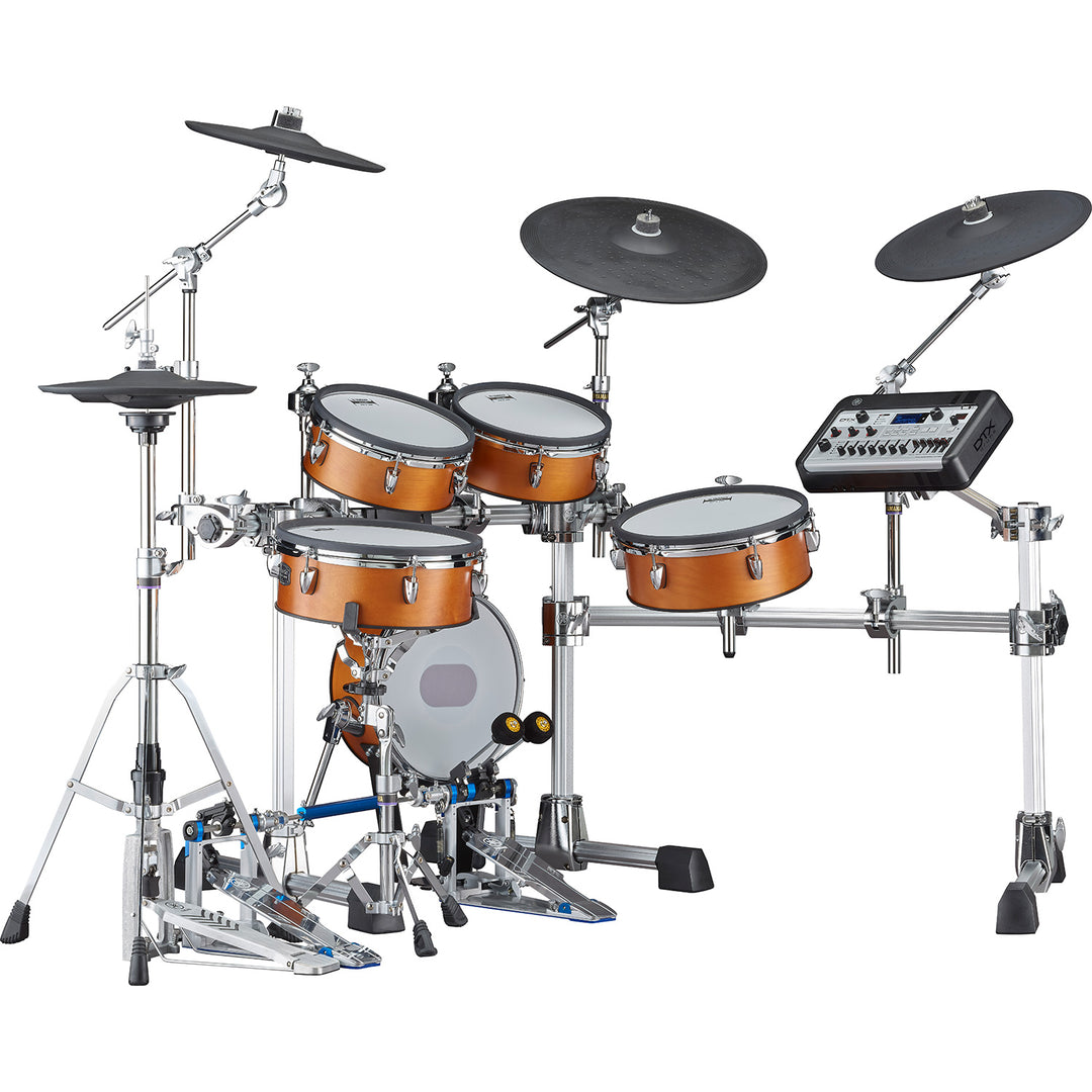 Yamaha DTX10KMRW Electronic Drum Kit with Mesh Pads, Cymbals and Hardware - Real Wood
