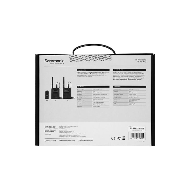 Saramonic SR-WM2100-U2 2.4GHz Wireless Microphone System (2 transmitters kit)