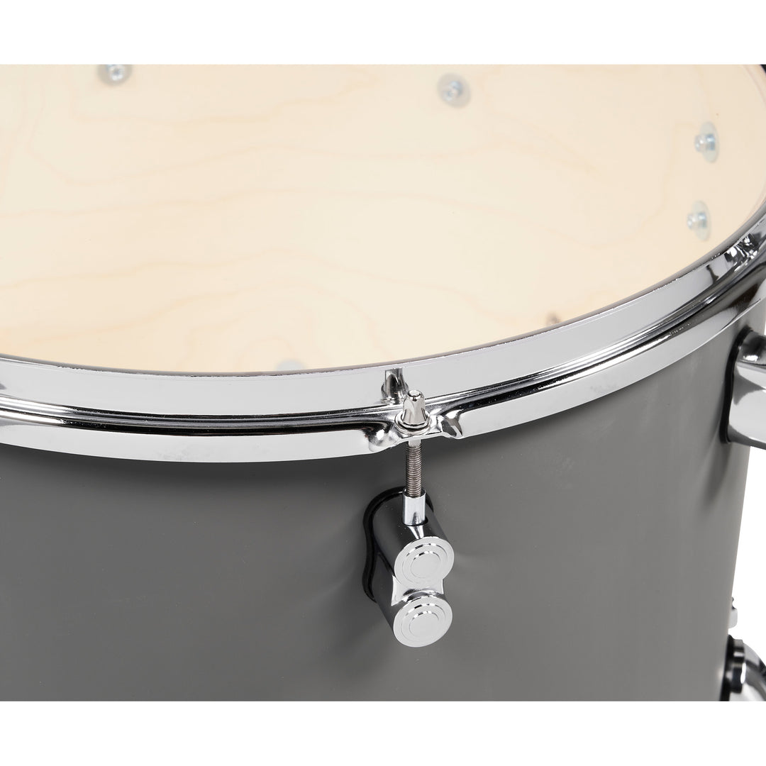 PDP Concept Maple Finish Ply CM5 5-Piece Kit Shell Pack w/ Chrome Hardware (18x22 w/ BDM, 8x10, 9x12, 14x16FT, 5.5x14 Snare) - Satin Pewter