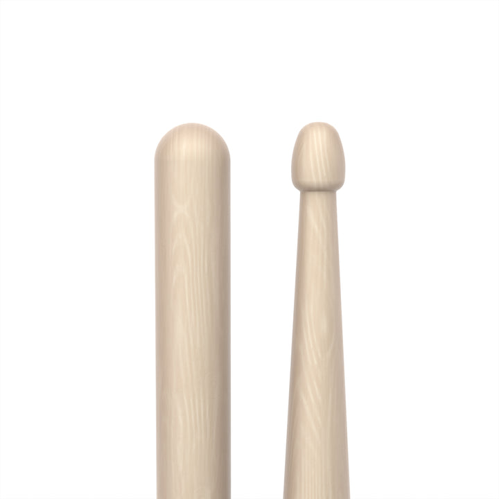 Promark RBHR595AW-Promark Rebound 5B Raw Hickory Drumsticks, Acorn Wood Tip