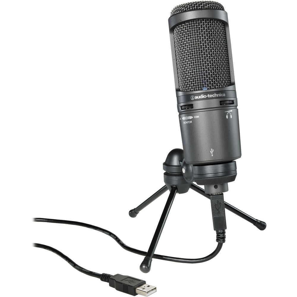 Audio-Technica AT2020 USB-PLUS Cardioid Condenser Microphone with