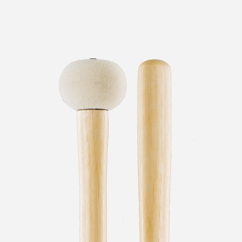 Promark PSMB2 -Promark Performer Series Medium Small Hard Felt Marching Bass Drum Mallets