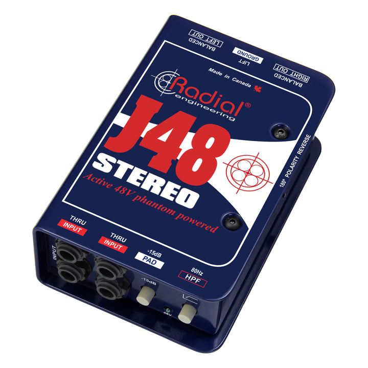 Radial J48 Stereo Phantom Powered Active Direct Box