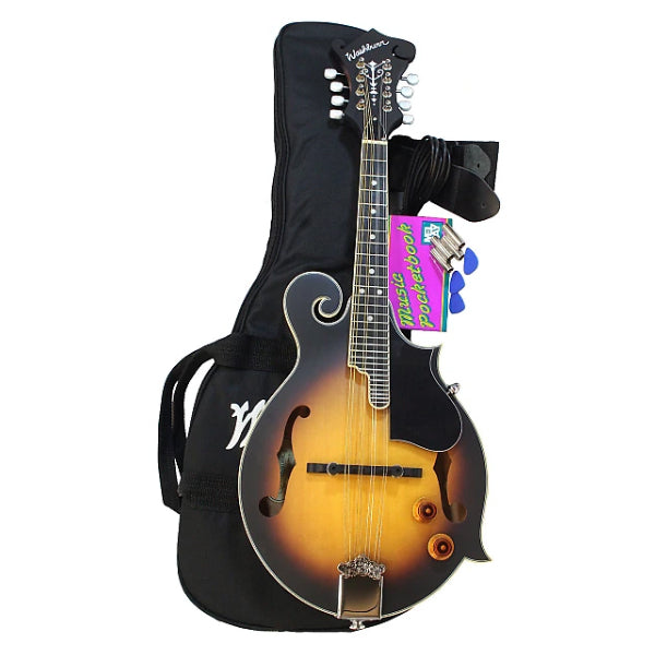 Washburn M3EK-A Mandolin Pack w/Pickup/Bag/Strap/Picks/Pitchpipe,Tobacco Burst Spruce Top, Maple Back & Sides
