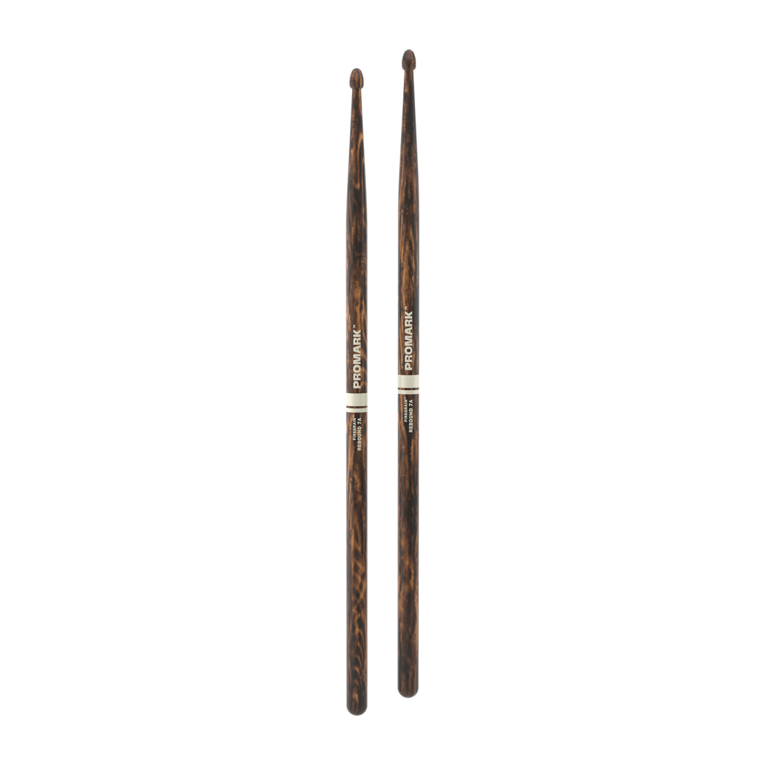Promark R7AFG-Promark Rebound 7A FireGrain Hickory Drumstick, Acorn Wood Tip