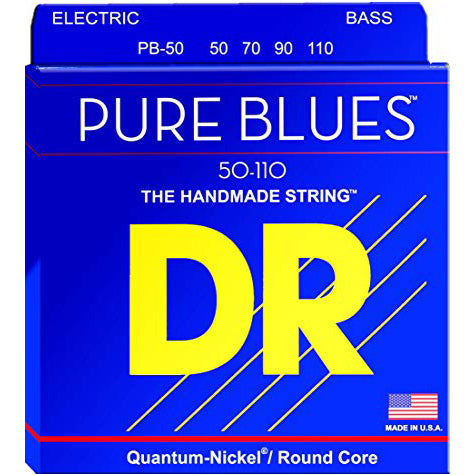 DR Strings PB-50 (Heavy) - PURE BLUES  -Quantum-Nickel: 50, 70, 90, 110