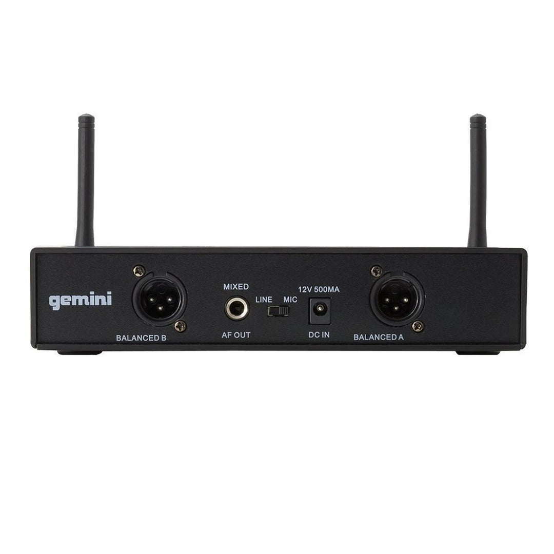 Gemini UHF-6200M Dual-Channel UHF Wireless Microphone System - Handheld Vocal
