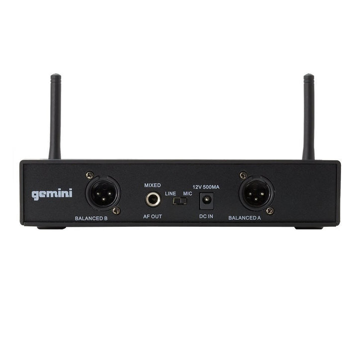 Gemini UHF-6200M Dual-Channel UHF Wireless Microphone System - Handheld Vocal