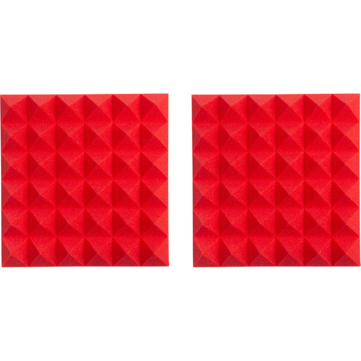 Gator Acoustic Pyramid Panel 12”x12” (2-Pack) - Red
