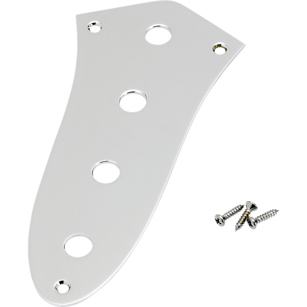 Fender Jazz Bass Control Plates (4-Hole) - Chrome