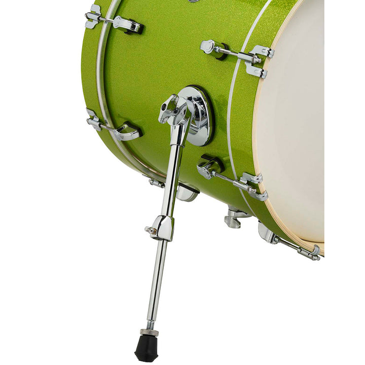 PDP-PDNY1604EL- PDP New Yorker 4-Piece Kit FinishPly Shell Pack (14x16 w/ BDM, 8x10, 12x13FT, 5x14 Snare) - Electric Green Sparkle
