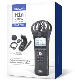 Zoom H1n Handy Recorder Portable Pocket Recording Device Value Pack