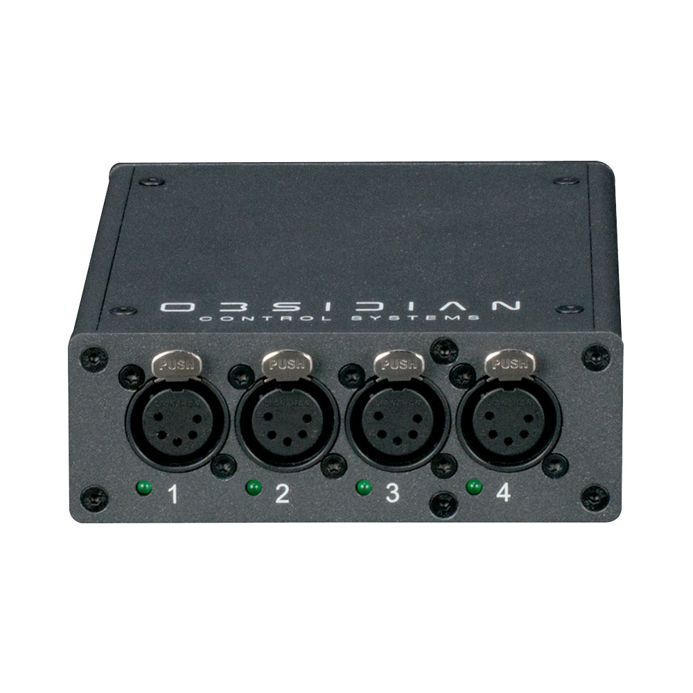 Obsidian EP4 - Ethercon to DMX POE ArtnetNode - With 4x 5pin DMX Ports