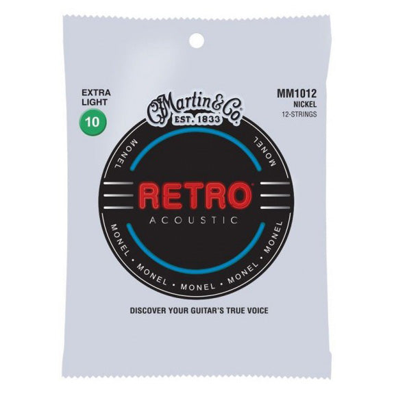 Martin MM1012 Retro Acoustic Guitar Strings - Extra Light 12-String