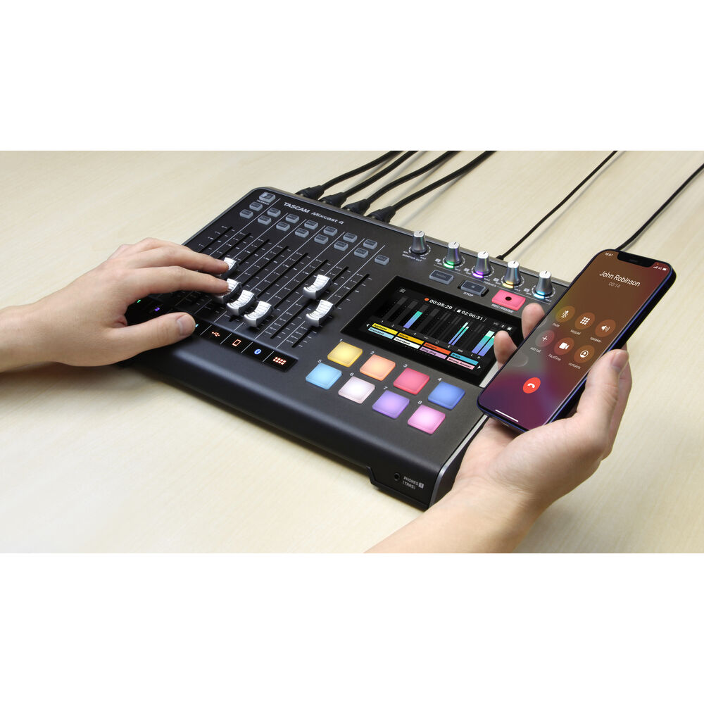 Tascam Mixcast 4 Podcast Mixer, Recorder, and USB Audio Interface