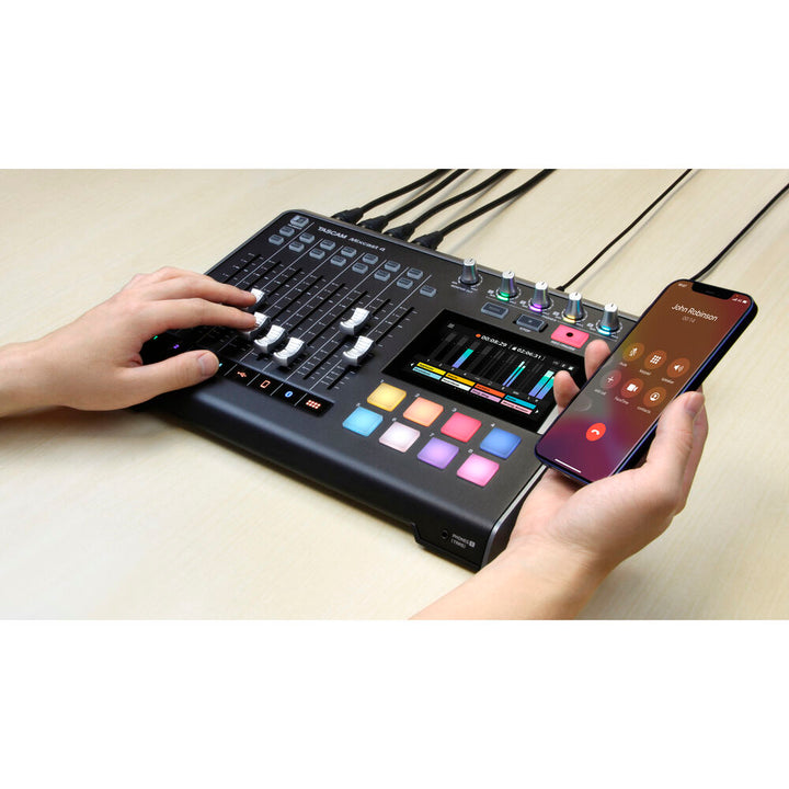 Tascam Mixcast 4 Podcast Mixer, Recorder, and USB Audio Interface