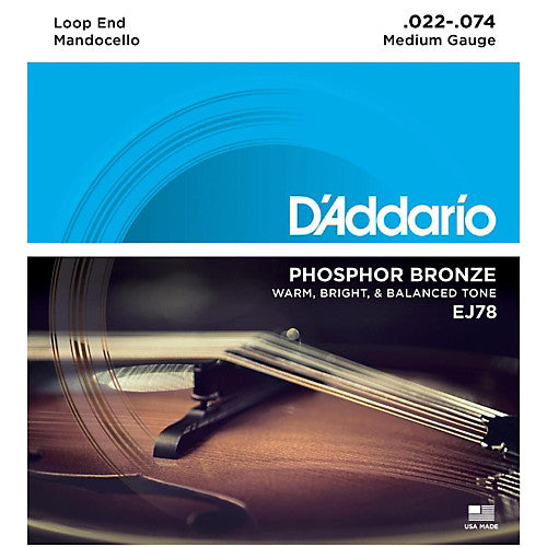 D'Addario EJ78 - Set Mando Cello Phos Bronze