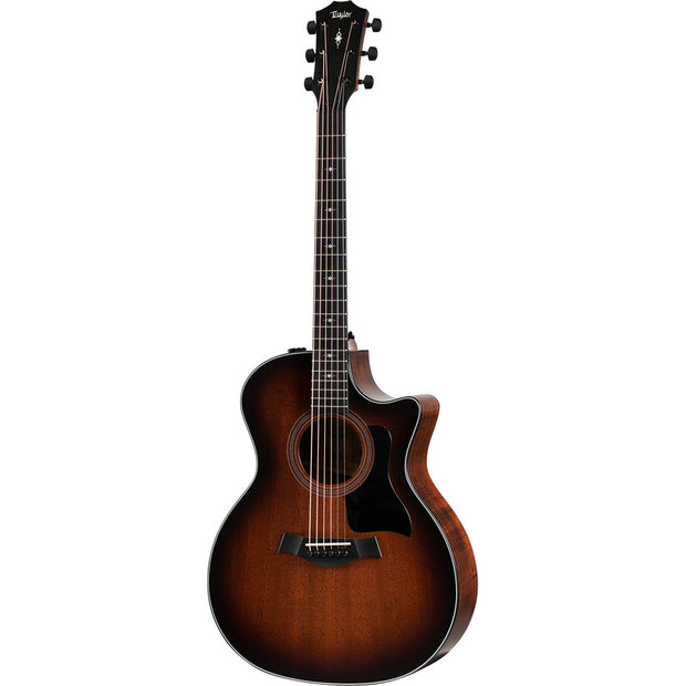 Taylor Guitars 324ce, West African Crelicam Ebony Fretboard, Expression System ® 2 Electronics, Beveled Cutaway with Taylor Deluxe Hardshell Brown Case