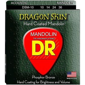 DR Strings DSM-10 (Extra Light) - Dragon Skin Clear Coated Acoustic: 10, 14, 24, 36