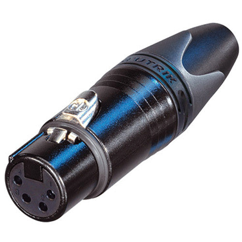 Neutrik NC4FXX-B - 4 Pin Black Female Inline XLR with Gold Contacts