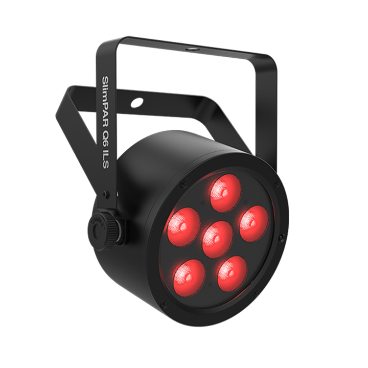 Chauvet DJ SLIMPARQ6ILS Low-profile, high-output quad-color (RGBA) LED Par Light, 6 LEDs (quad-color RGBA) 4 W